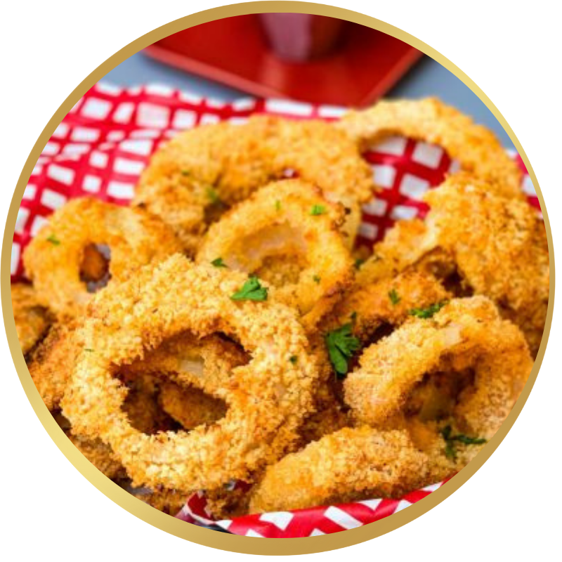 Onion rings that are so very amazingly good you will forget that they are keto friendly, low carb weight loss bombs to help you shed pounds and yet feel both satiated and happy and forget carbs