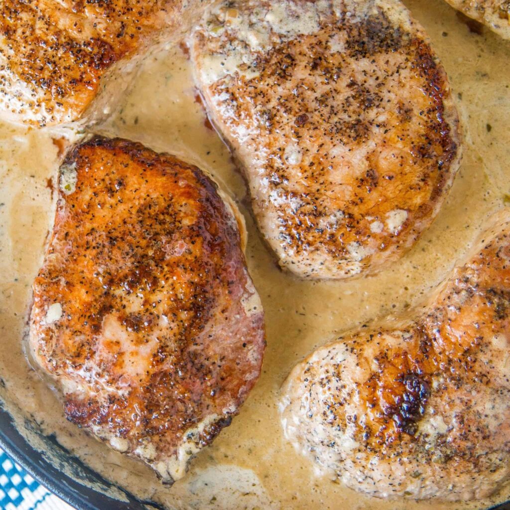 Ihappen to like my pork chops without much in the way of sauces, but just seasoned, but these are especially for those who like a saucy chop