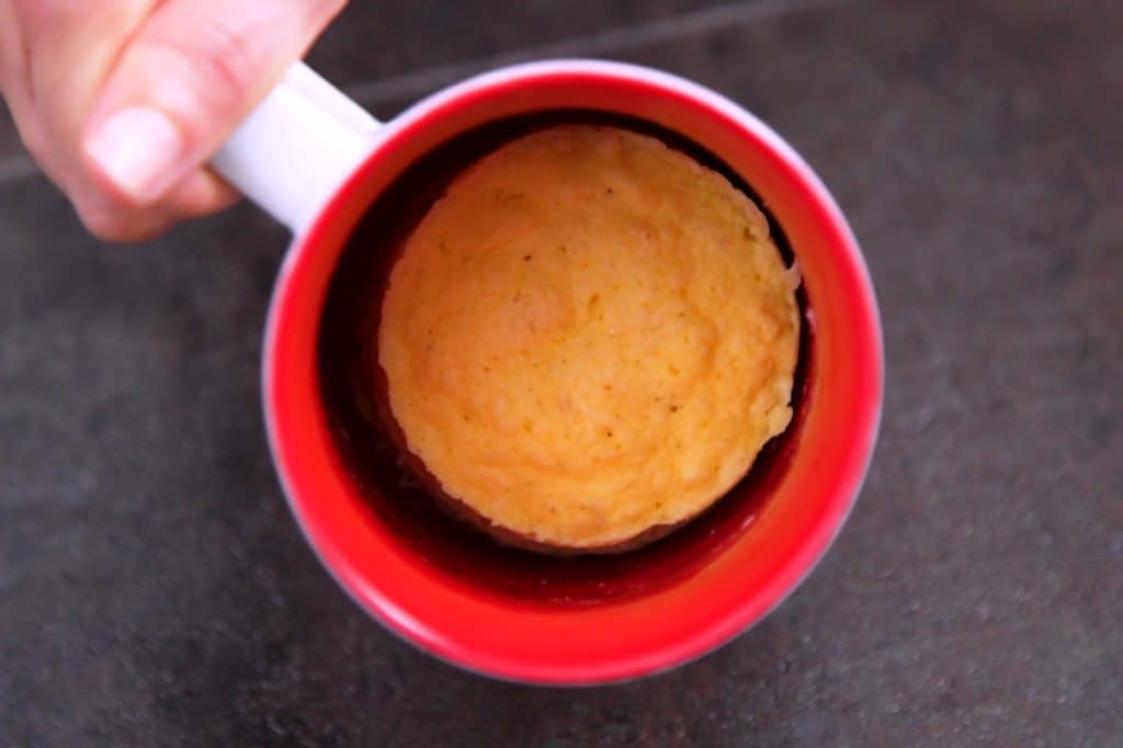 This English muffin a mug and cooked in the microwave is the perfect solution to the age old problem of what to fix for breakfast in a hurry that will satisfy you sweet tooth and not be a sugar killer